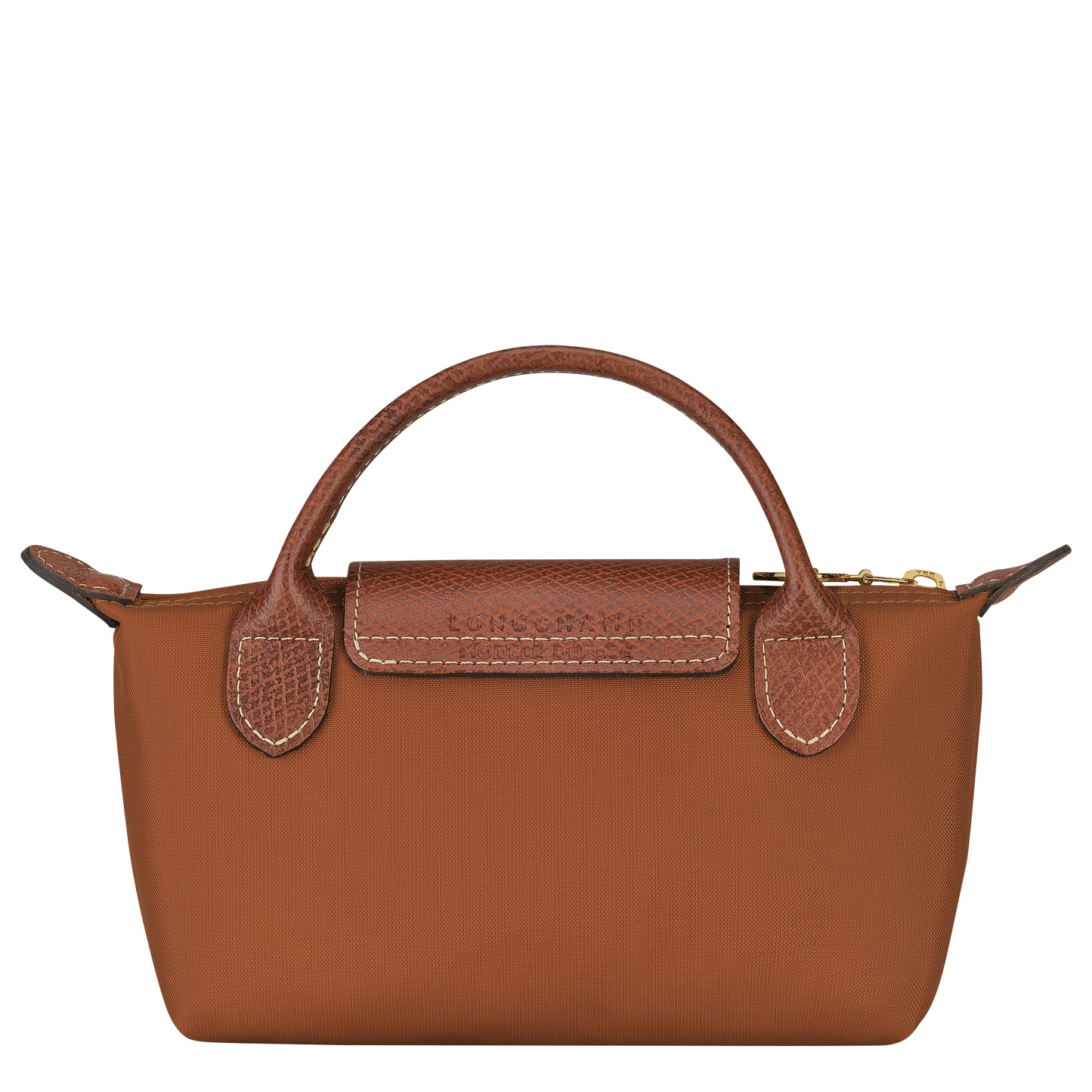 LONGCHAMP-Le Pliage Original Pouch with handle-Cognac-34175089504-3