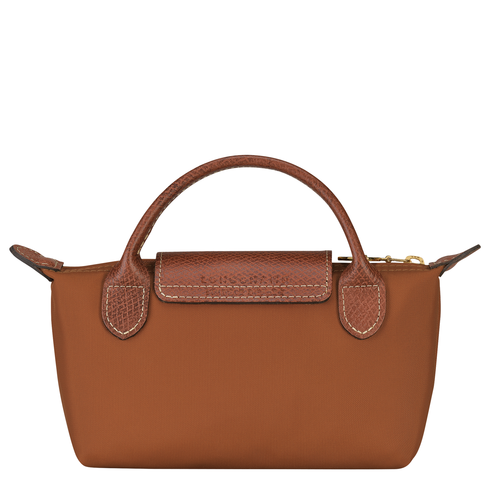 LONGCHAMP-Le Pliage Original Pouch with handle-Cognac-34175089504-3