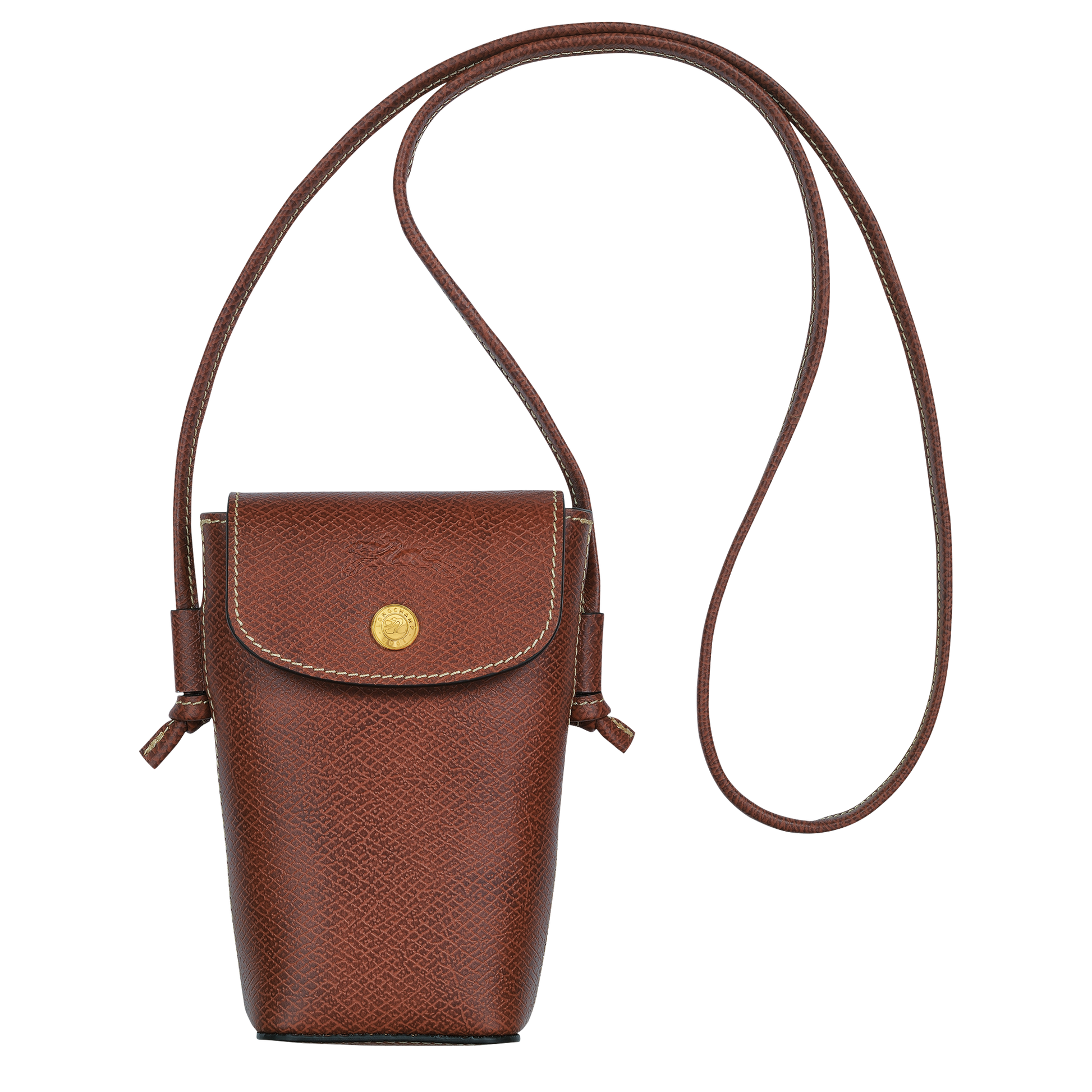 Phone case with leather lace pure Brown 34193HYZ035 Longchamp