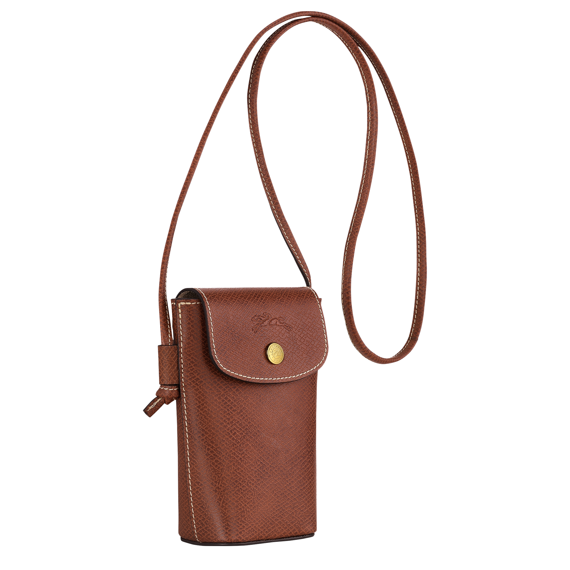 Longchamp ÉPURE - Phone case with leather lace in Brown - 3 (SKU: 34193HYZ035)