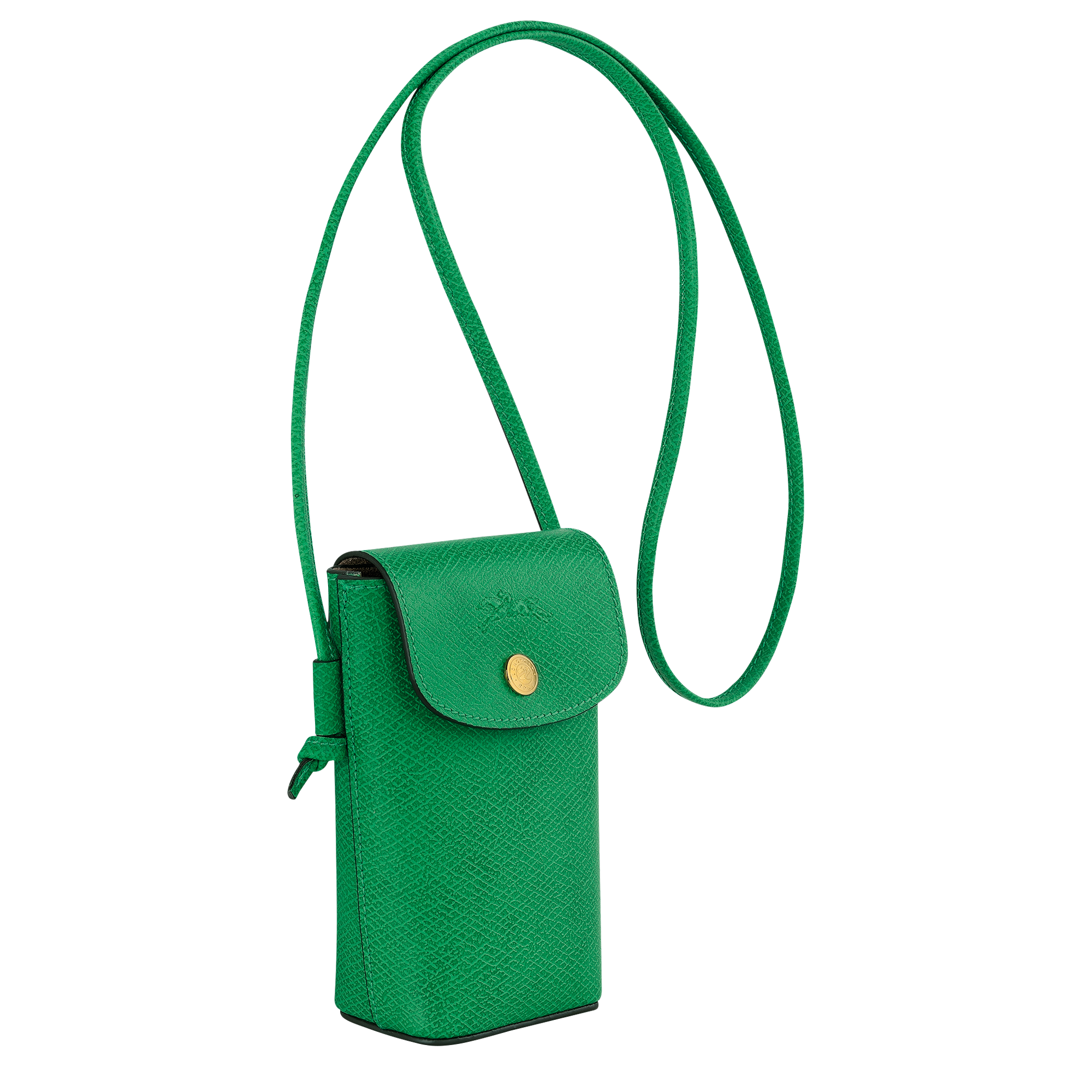 Longchamp ÉPURE - Phone case with leather lace in Green - 3 (SKU: 34193HYZ129)
