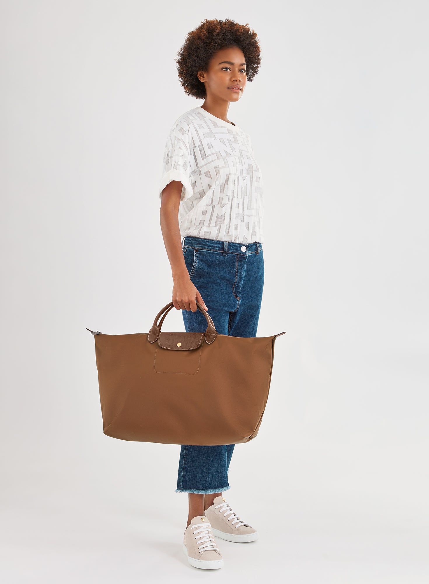 LONGCHAMP-Le Pliage Original L Travel bag-Cognac-L1624089504-2