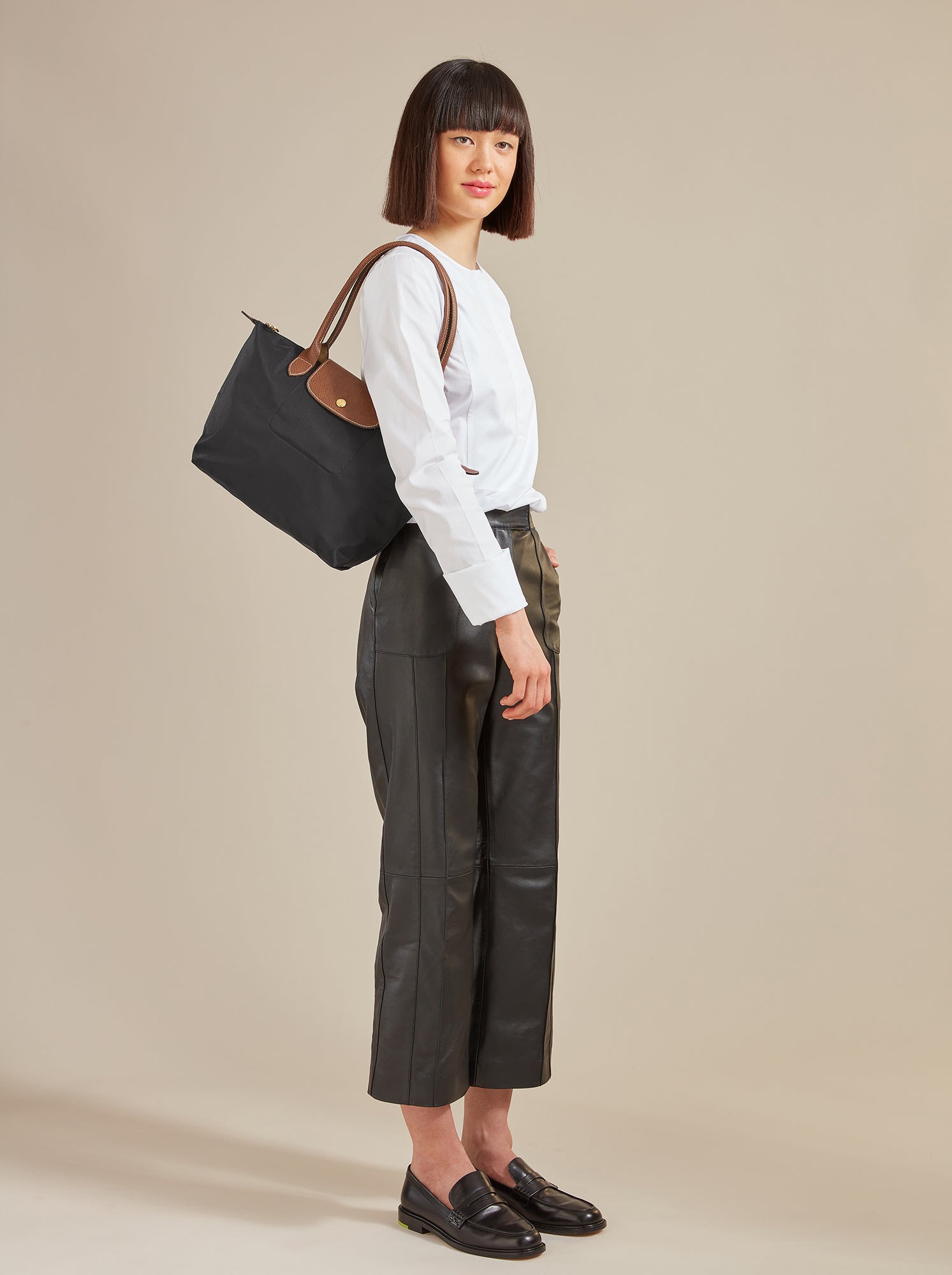 LONGCHAMP-Le Pliage Original Tote bag M-Cognac-L2605089504-2