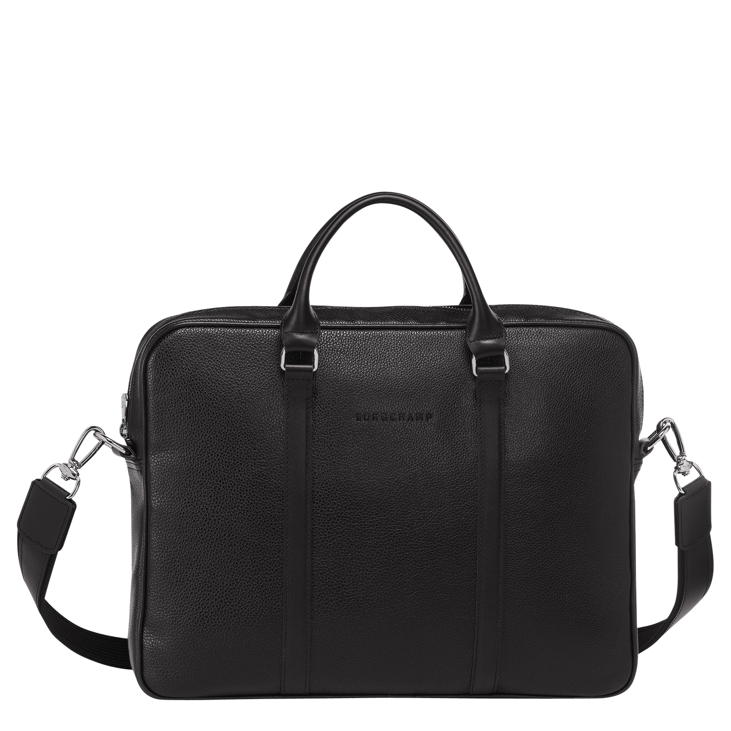 Le Foulonne Briefcase XS in Black - Front - L2121021047