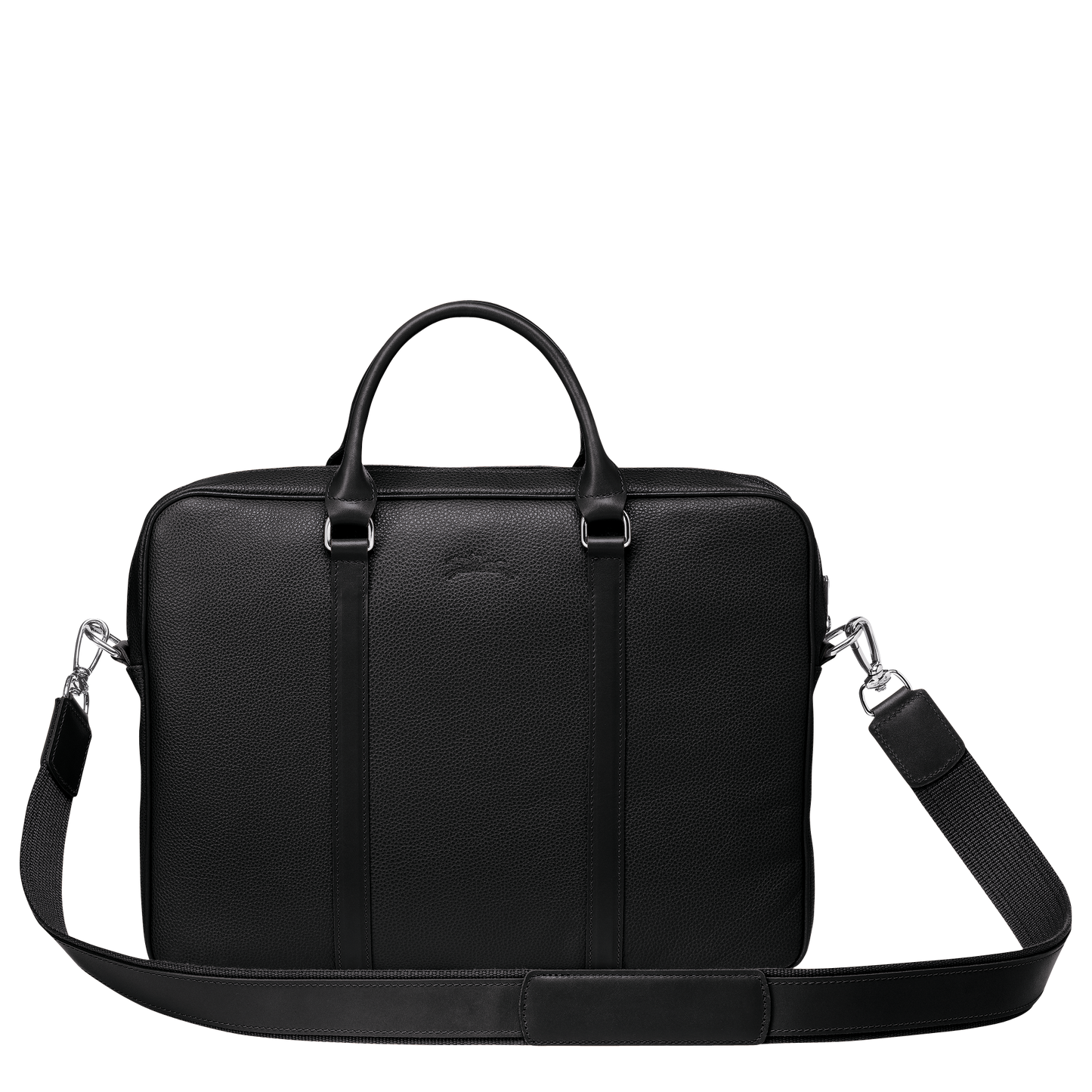 Le Foulonne Briefcase XS in Black - Back - L2121021047
