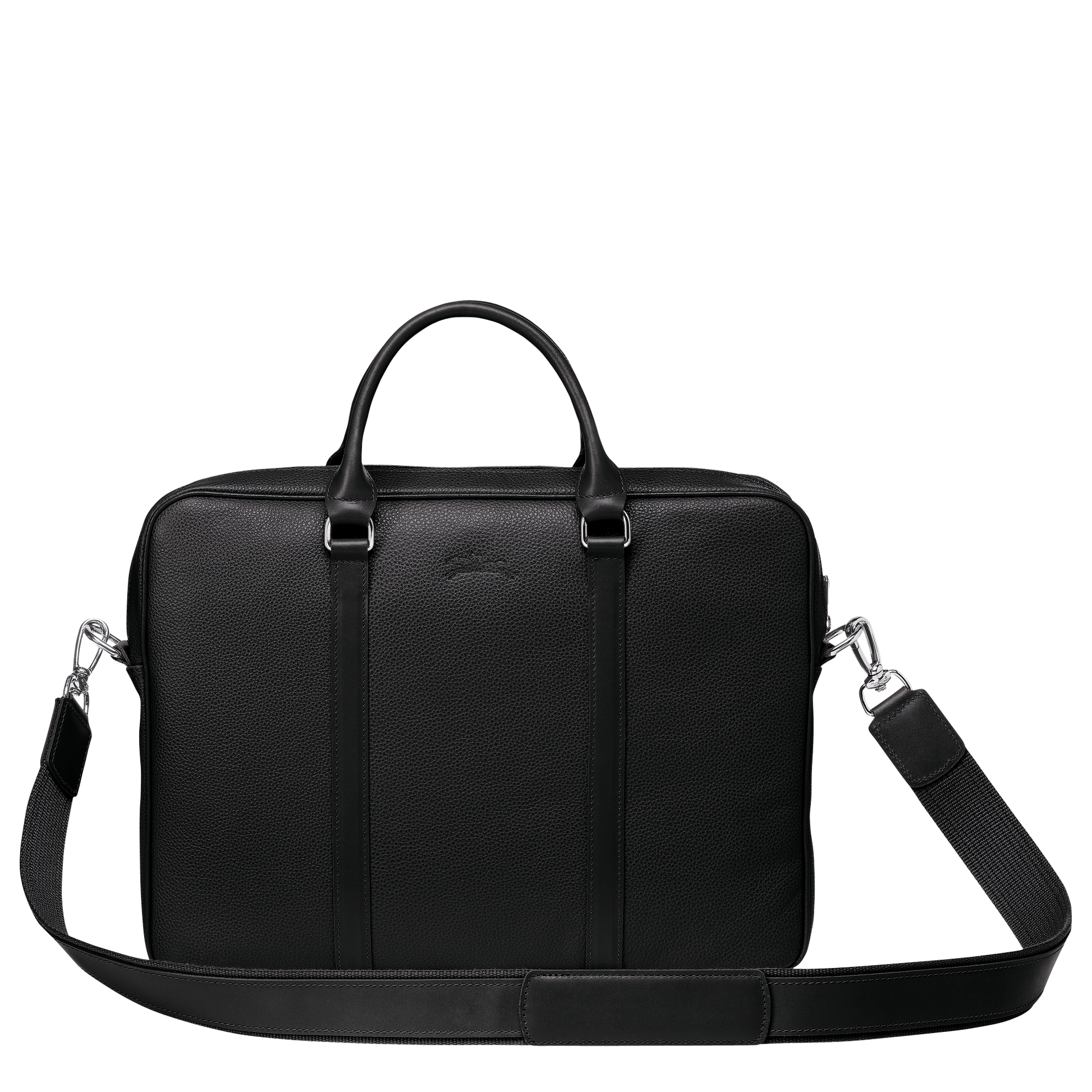 Le Foulonne Briefcase XS in Black - Back - L2121021047
