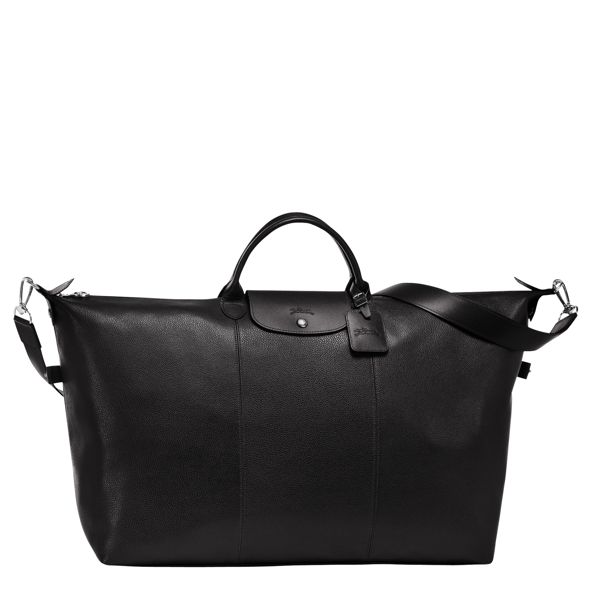 Le Foulonne Travel Bag L in Black - Front - L1624021047