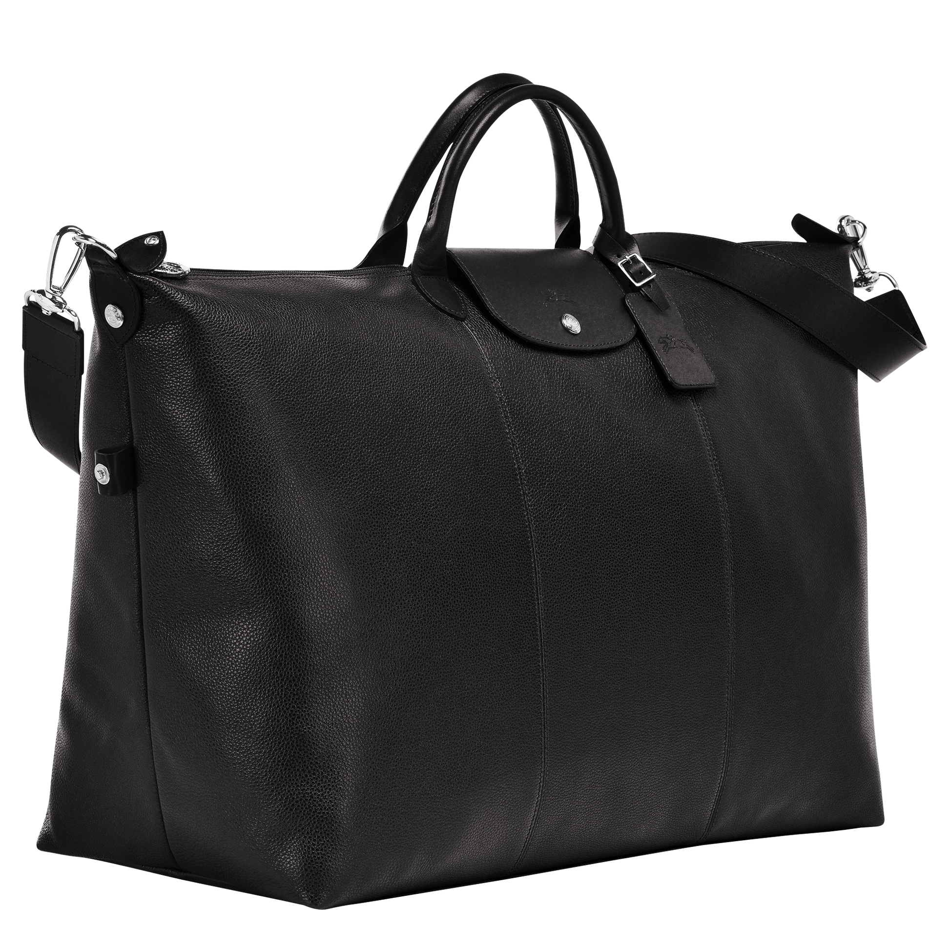 Le Foulonne Travel Bag L in Black - Side - L1624021047