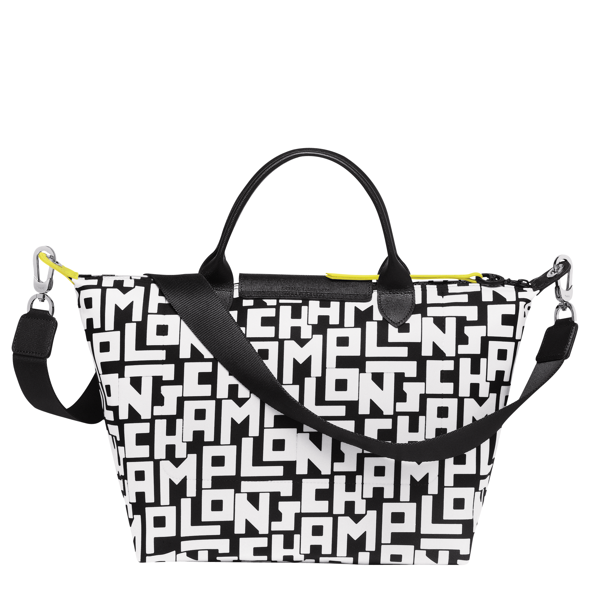 Le pLiage LGP Top Handle Bag in Black/White - Back - L1515412067